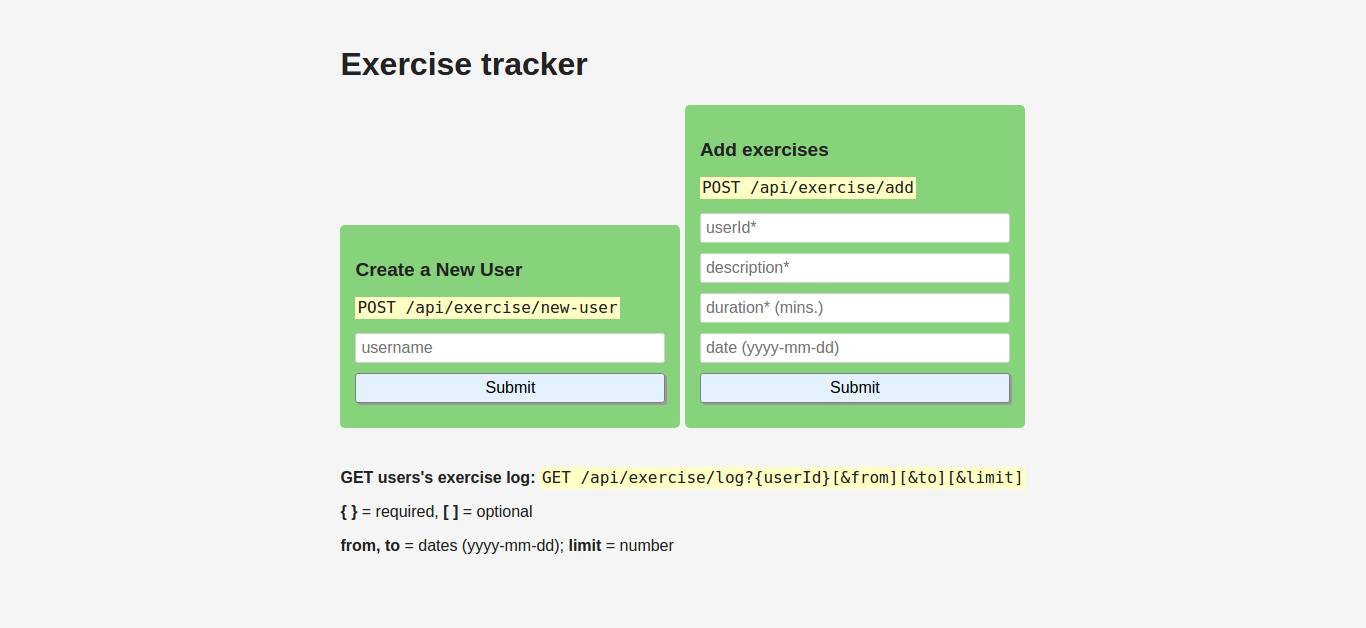 Exercise Tracker